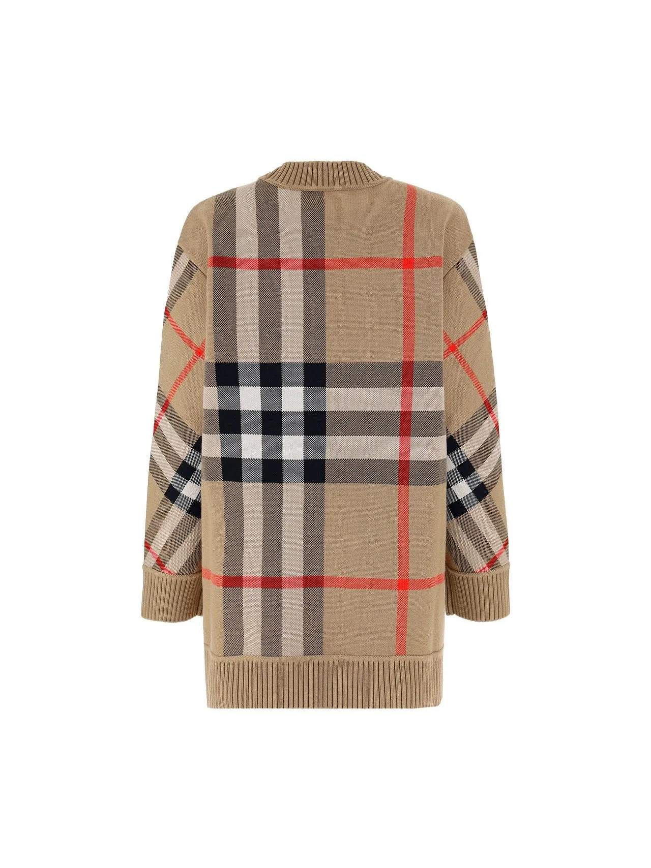 Burberry Check Patterned Knit Sweater