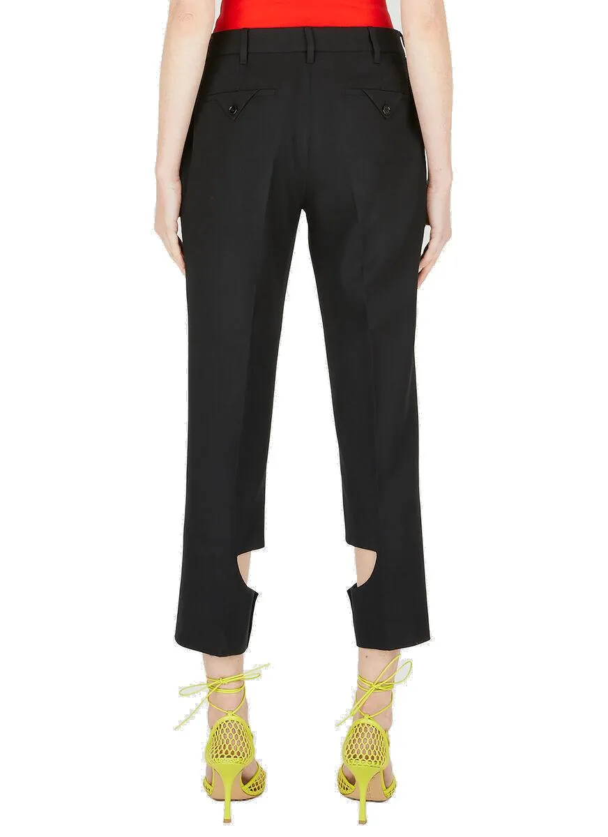 Burberry Cut Out Detail Tailored Trousers