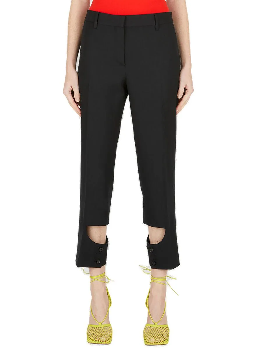 Burberry Cut Out Detail Tailored Trousers