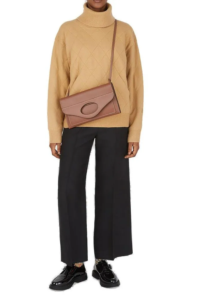 Burberry Diamond Quilted Roll-Neck Sweater