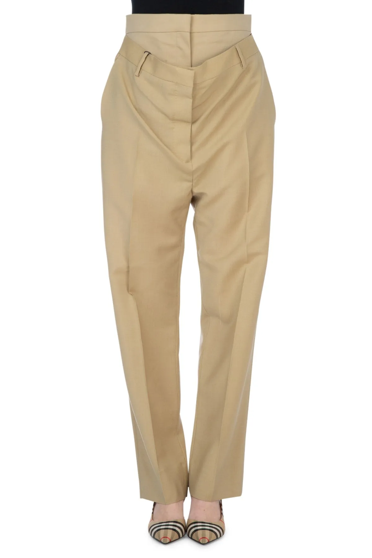 Burberry Double-Waist Tailored Trousers