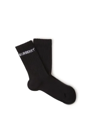 Burberry Logo Intarsia Ribbed Socks