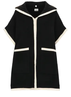 Burberry Logo Knit Hooded Cape