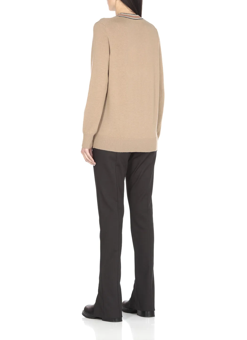 Burberry Striped Detail Crewneck Sweater
