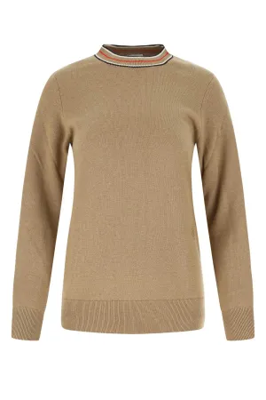 Burberry Striped Detail Crewneck Sweater