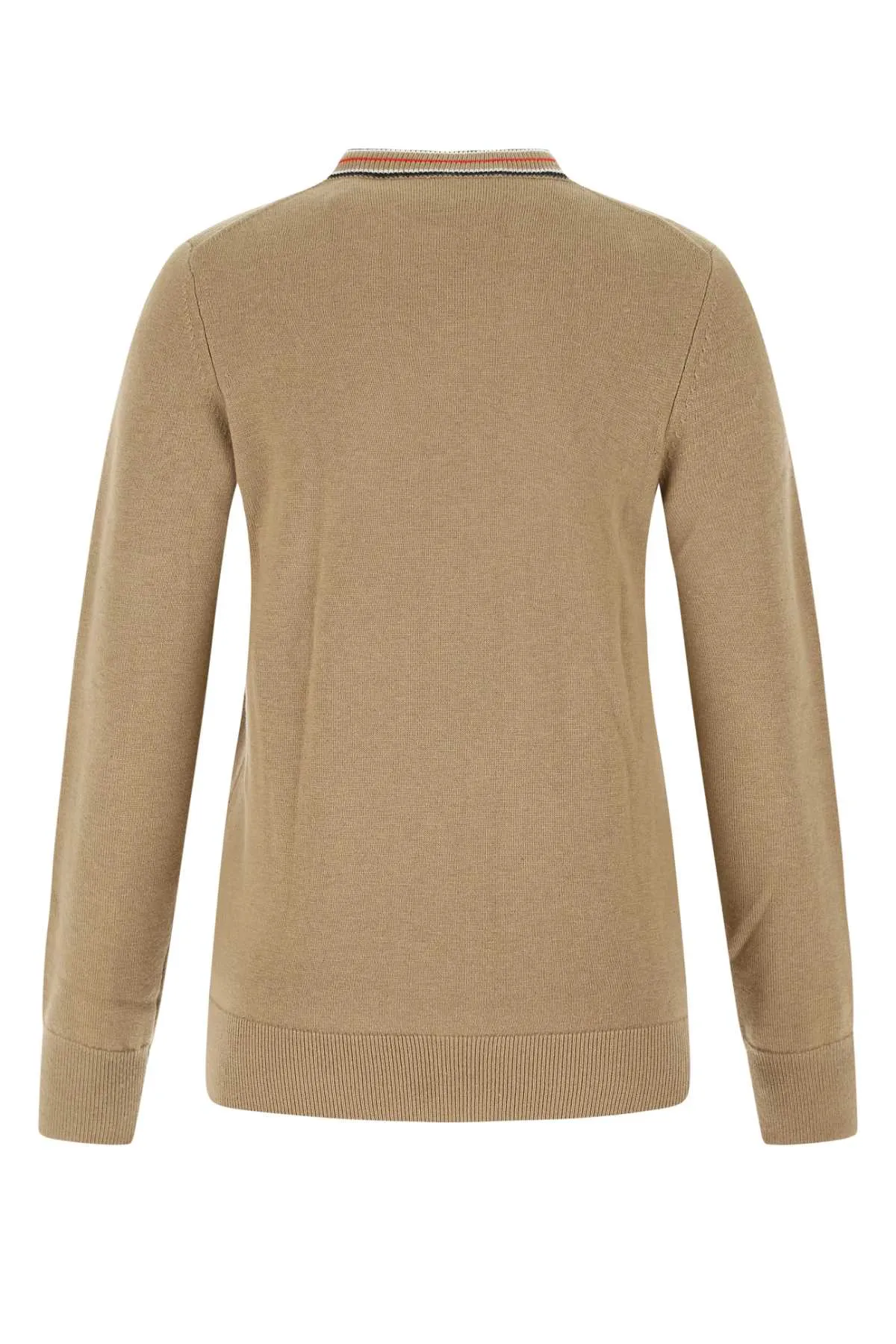 Burberry Striped Detail Crewneck Sweater