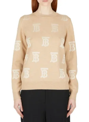 Burberry Tb Logo Monogram Crewneck Sweater