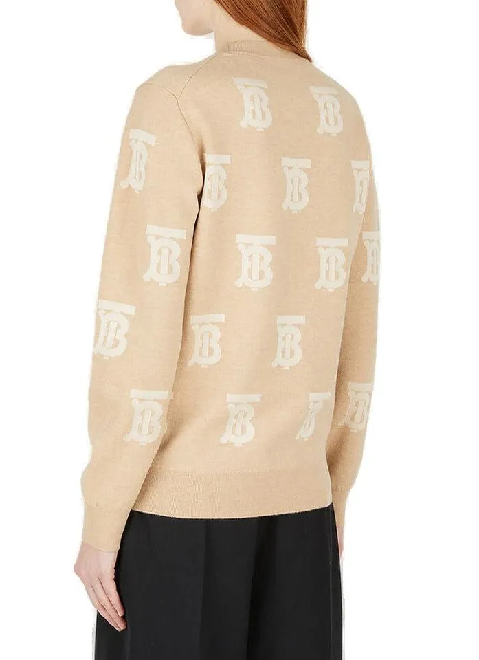 Burberry Tb Logo Monogram Crewneck Sweater