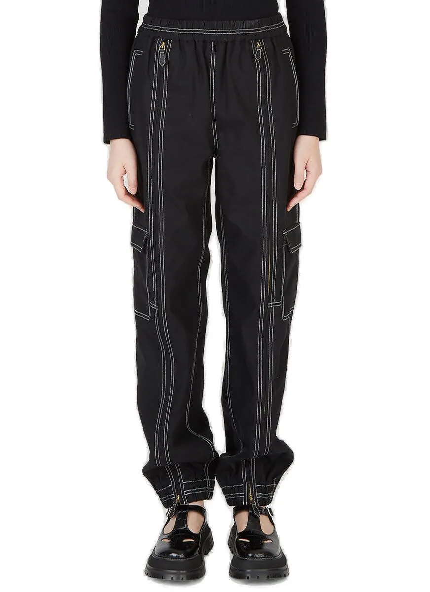 Burberry Topstitched Cargo Trousers