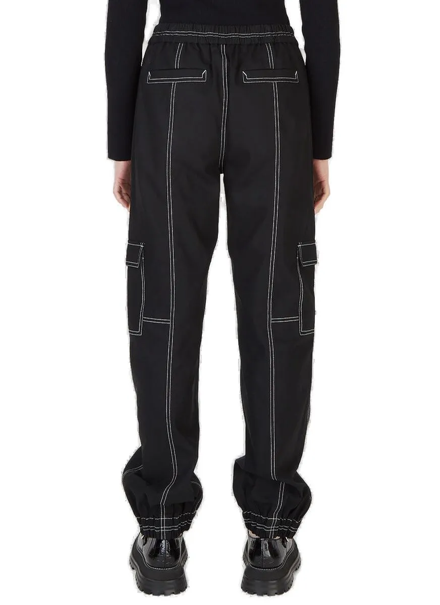 Burberry Topstitched Cargo Trousers