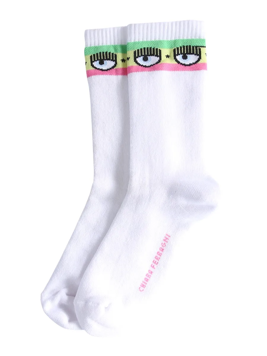Chiara Ferragni Eyelike Intarsia Stretched Socks