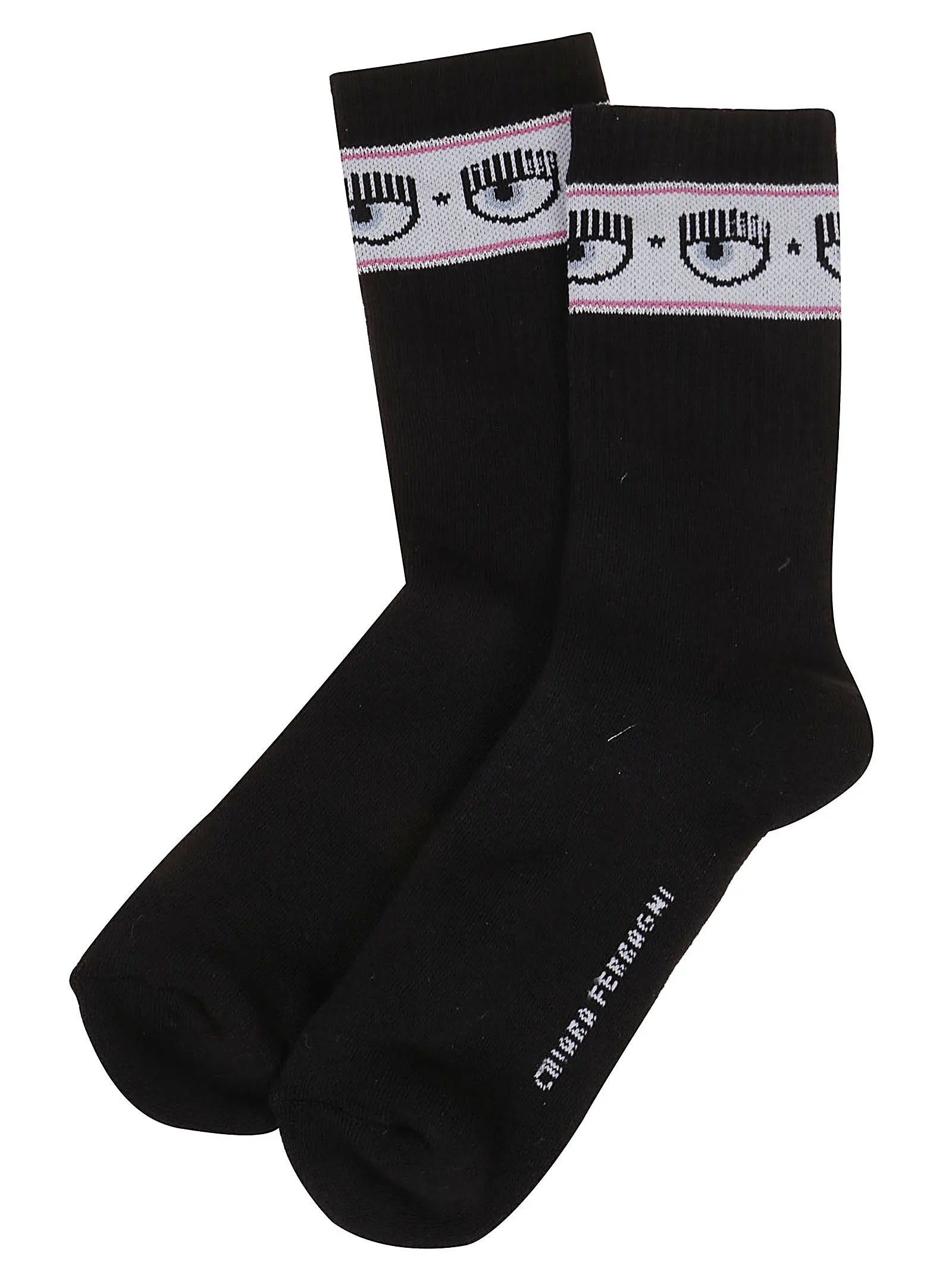 Chiara Ferragni Logo-Band Ribbed Socks