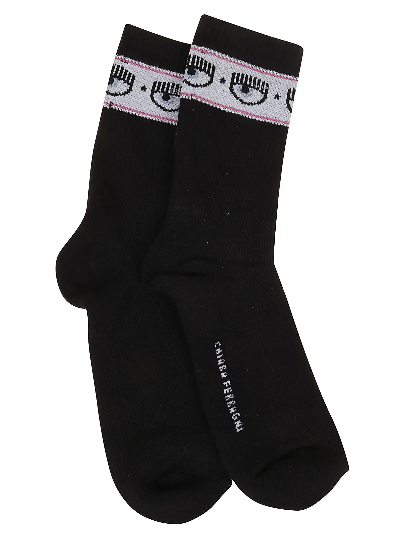 Chiara Ferragni Logo-Band Ribbed Socks