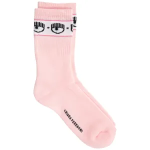 Chiara Ferragni Logo-Intarsia Knit Ribbed Socks
