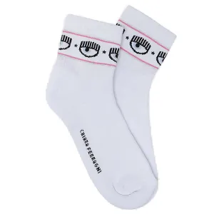 Chiara Ferragni Logo Intarsia Knit Socks