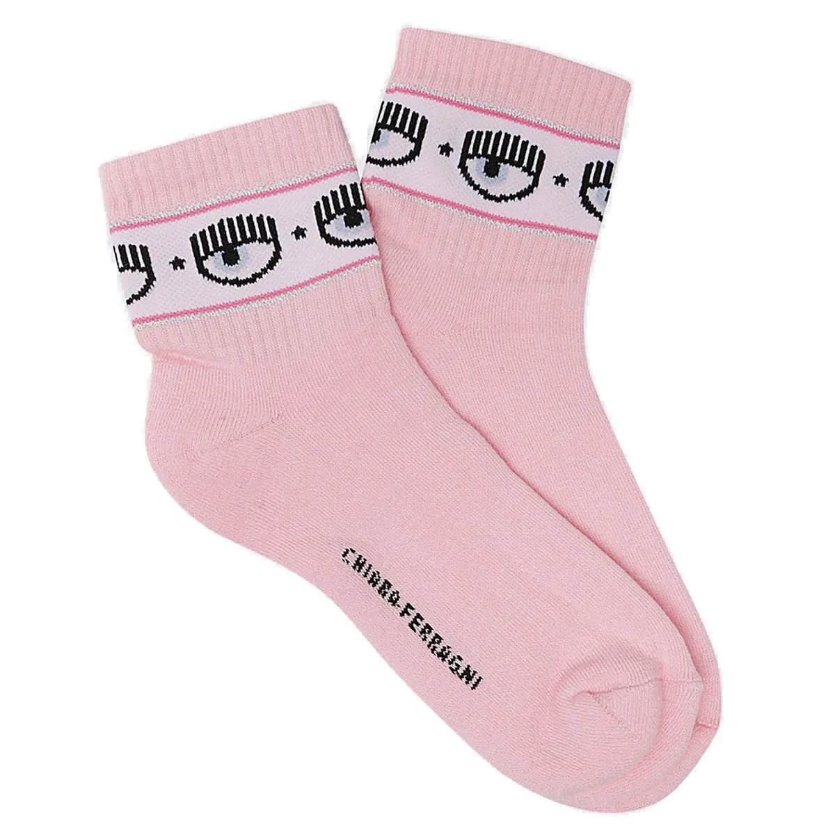 Chiara Ferragni Logo-Intarsia Ribbed Socks