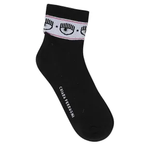 Chiara Ferragni Logo-Intarsia Ribbed Socks