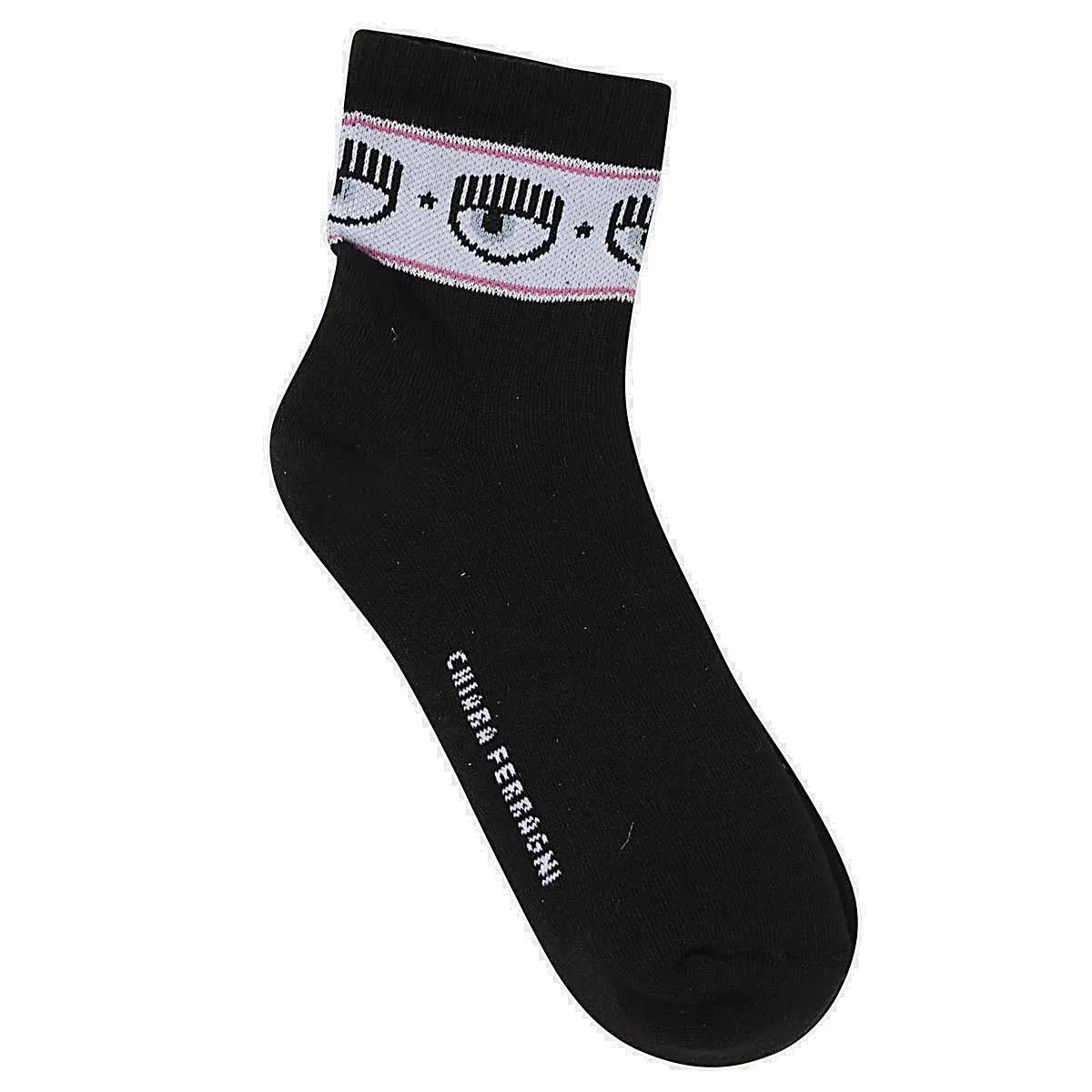 Chiara Ferragni Logo-Intarsia Ribbed Socks