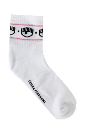 Chiara Ferragni Logo-Intarsia Ribbed Socks