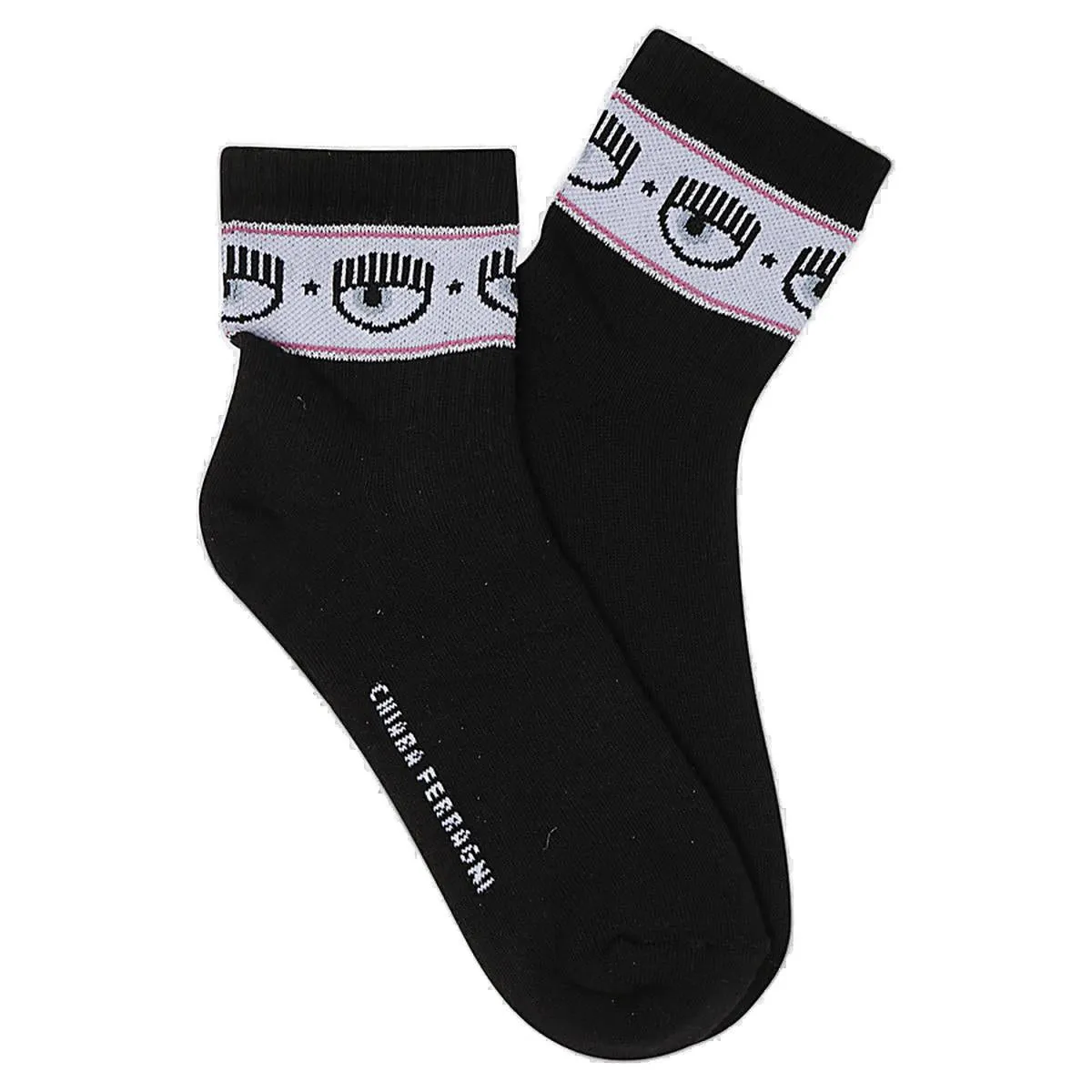 Chiara Ferragni Logo-Intarsia Ribbed Socks