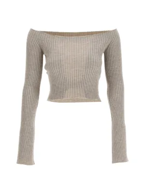 Chlo Boat-Neck Knit Top