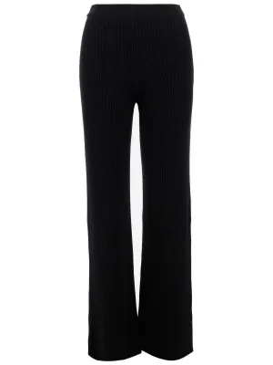 Chlo Flared Ribbed Knit Pants
