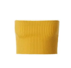 Chlo Rib-Knit Fitted Bustier