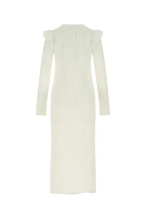 Chlo Ruffle-Trim Knit Midi Dress