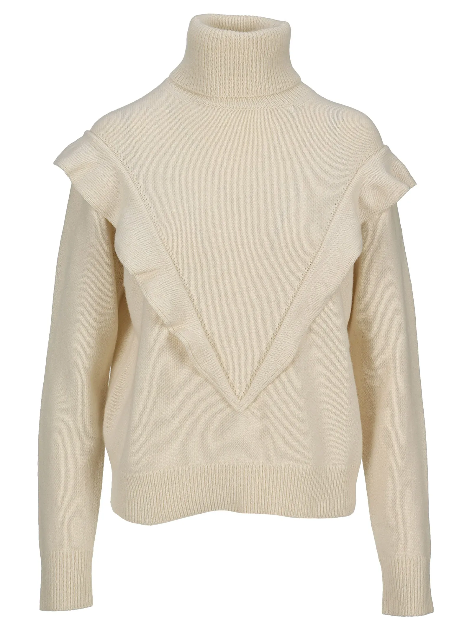 Chlo Ruffled High-Neck Sweater