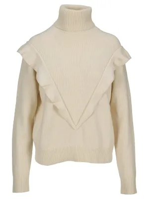 Chlo Ruffled High-Neck Sweater
