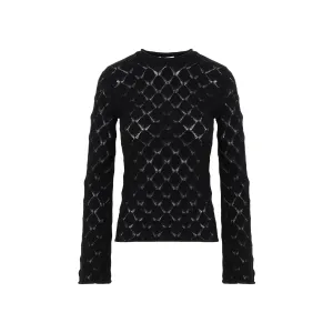 Chlo Sheer Long-Sleeved Knit Sweater