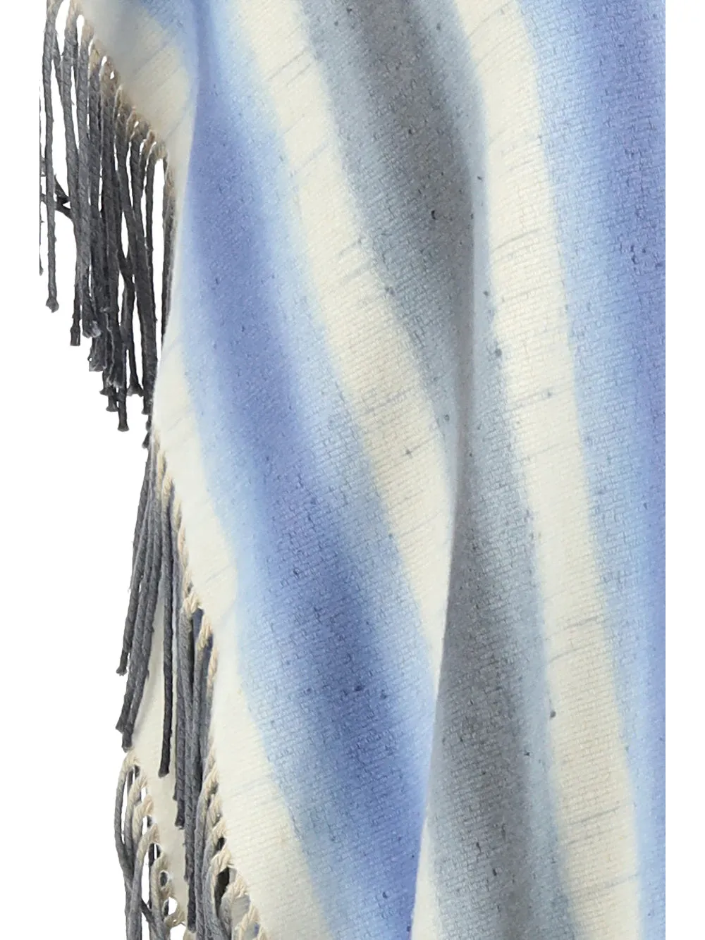 Chlo Stripe Fringed Knit Blanket