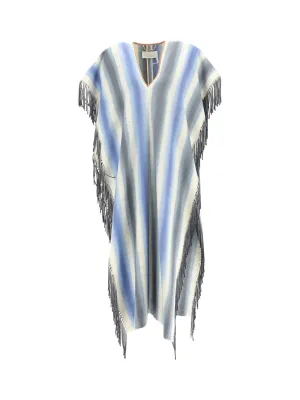 Chlo Stripe Fringed Knit Blanket