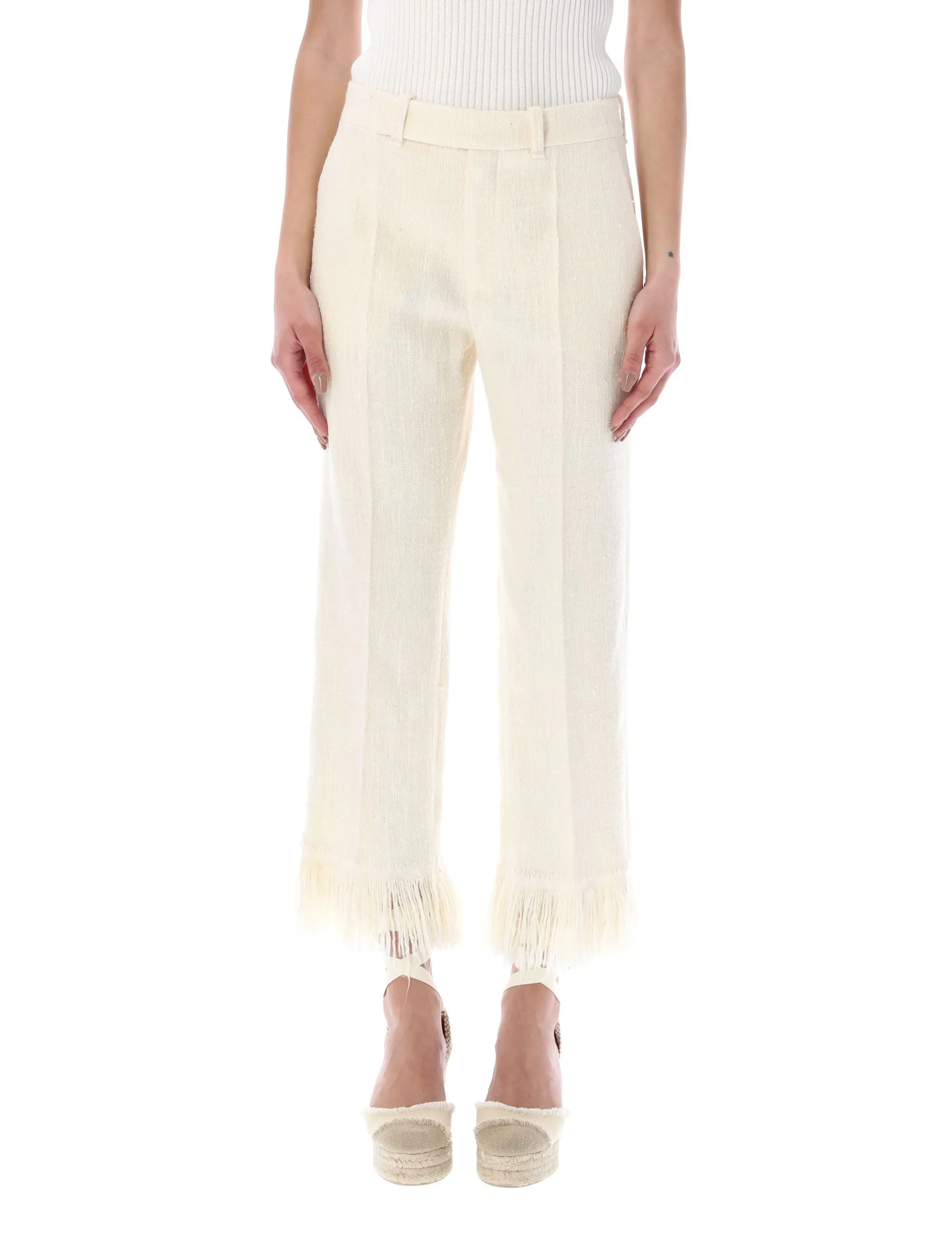 Chlo Tassel Detailed Cropped Trousers