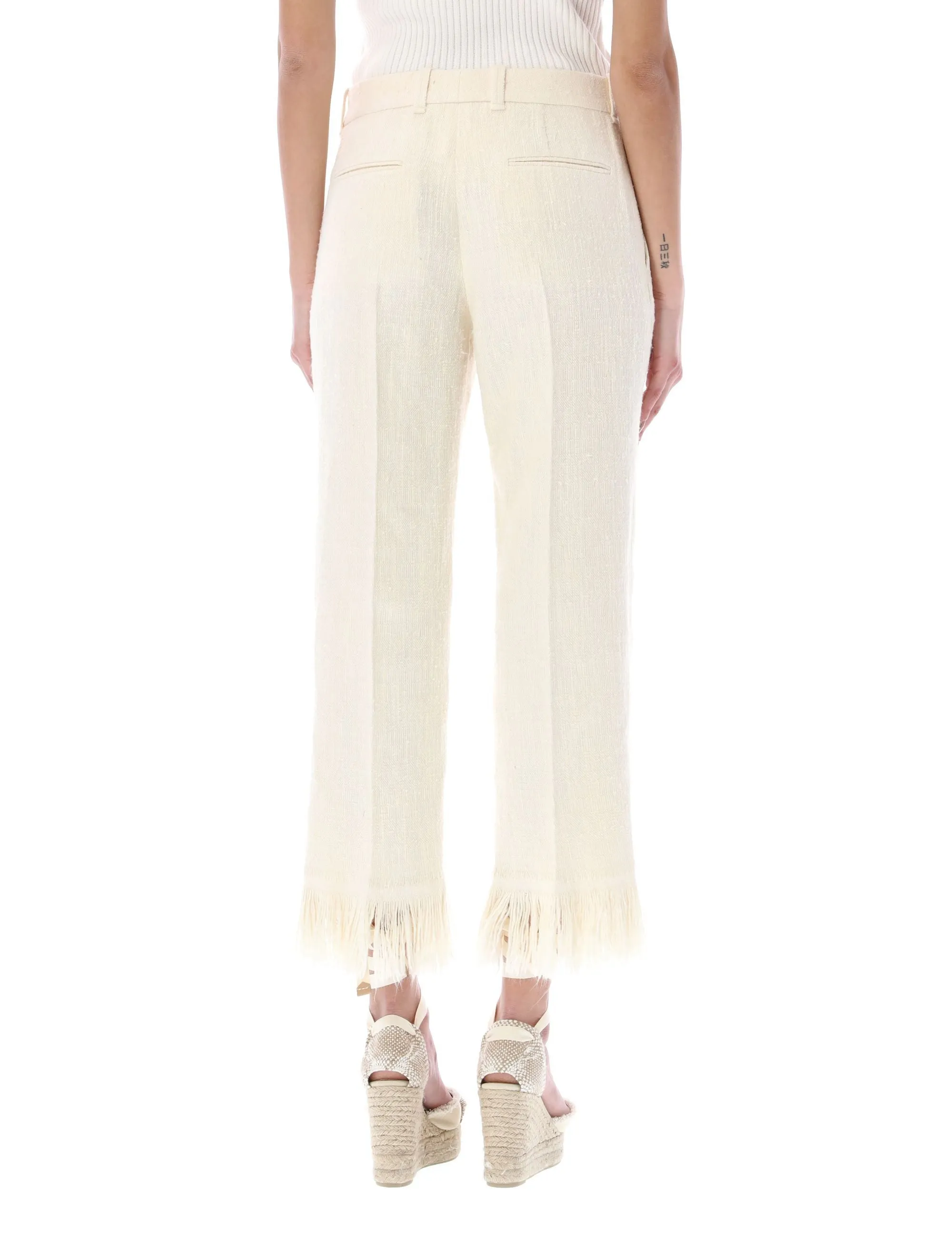 Chlo Tassel Detailed Cropped Trousers