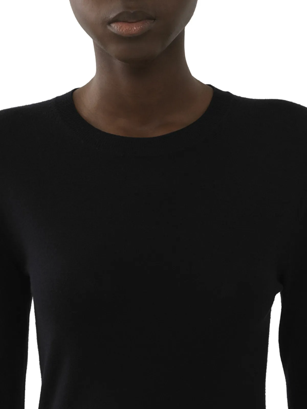 Chlo Wavy Hem Crewneck Knit Jumper