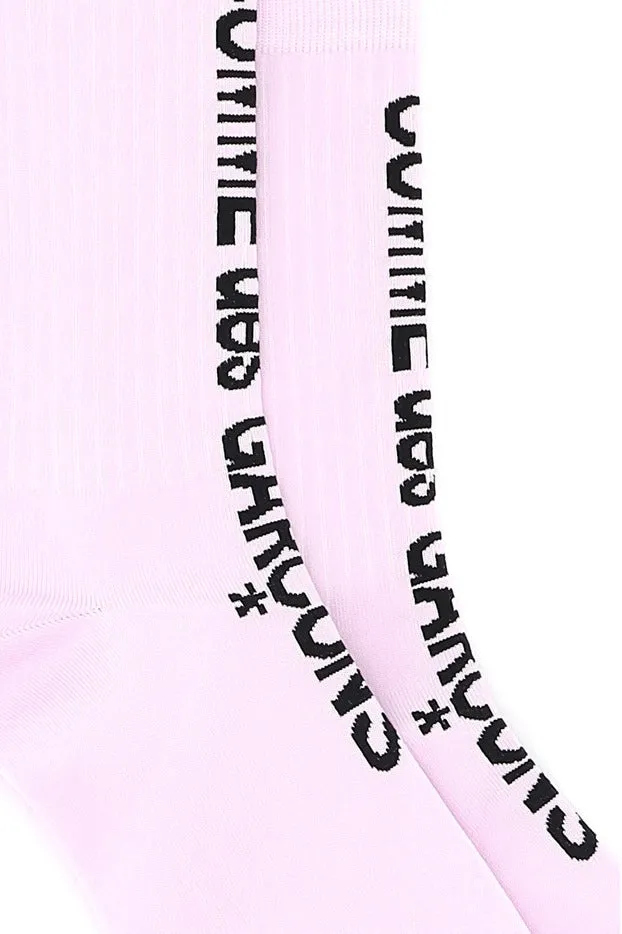 Comme Des Garons Logo Intarsia Socks