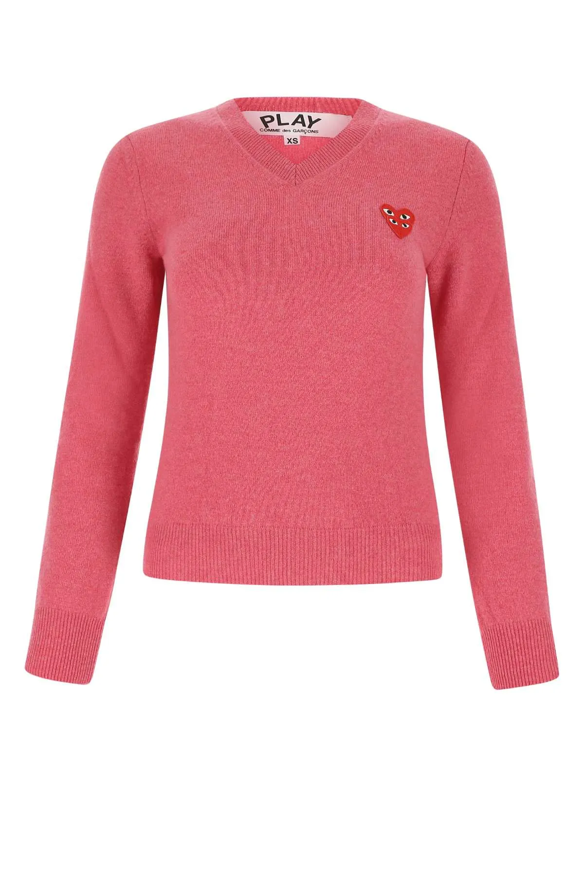 Comme des Garons Play V-Neck Knitted Sweater