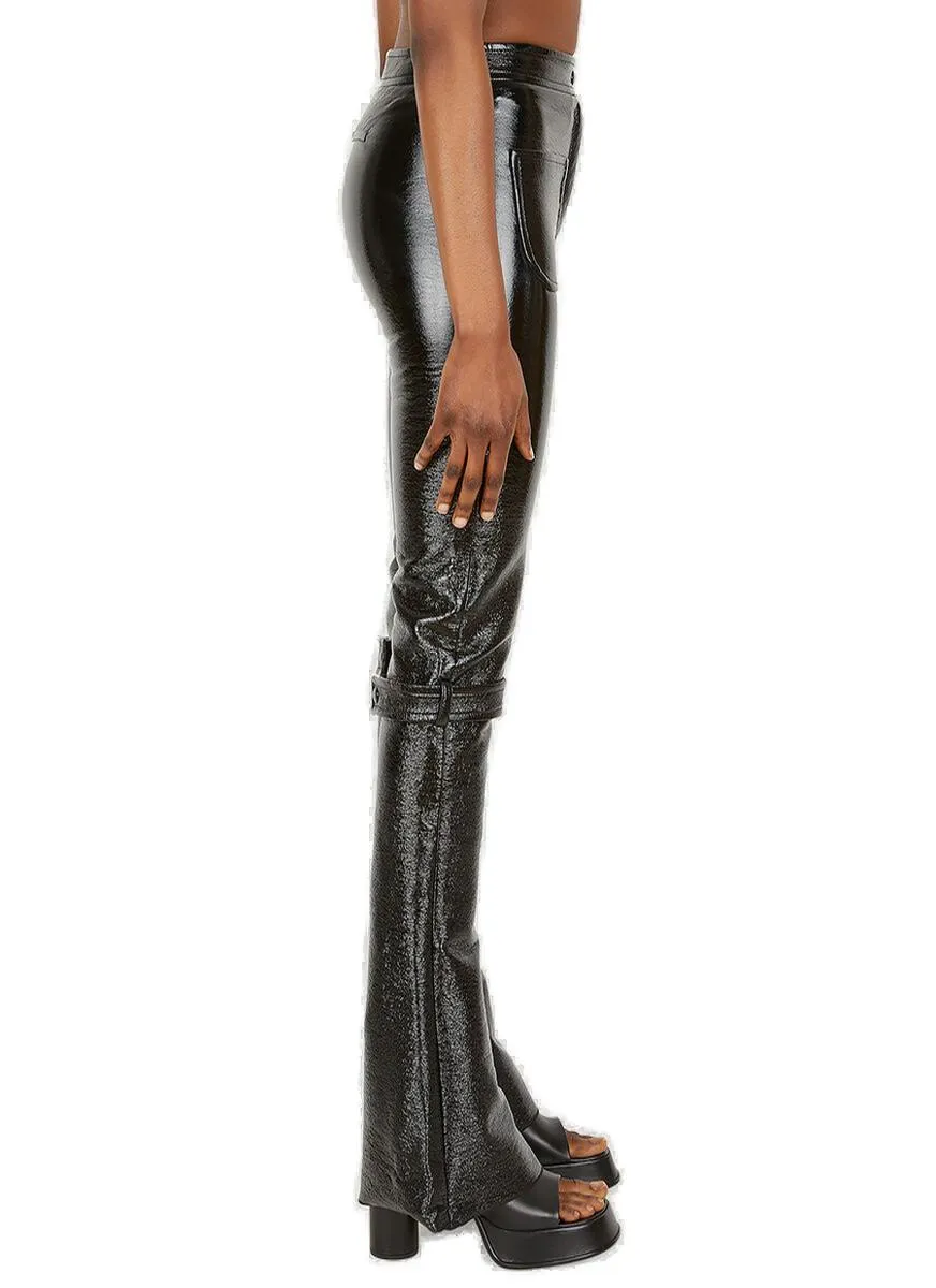 Courrges High-Shine Flared Trousers