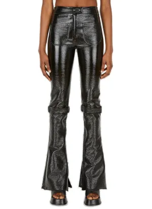 Courrges High-Shine Flared Trousers