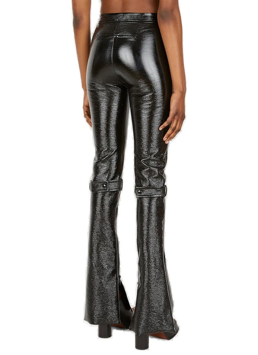 Courrges High-Shine Flared Trousers
