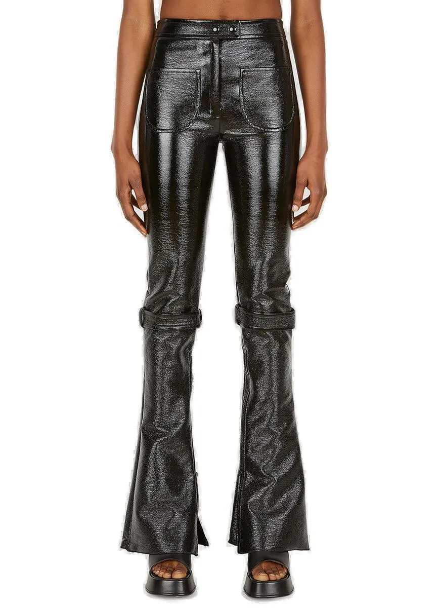 Courrges High-Shine Flared Trousers