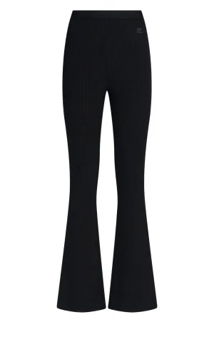 Courrges Logo Detailed Flared Trousers