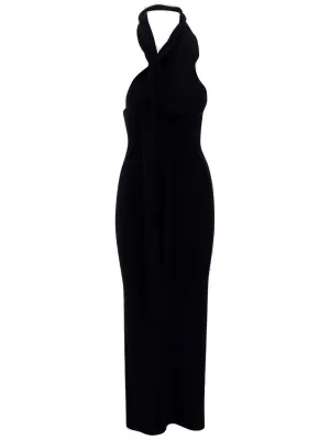 Courrges Sleeveless Ribbed Knit Maxi Dress