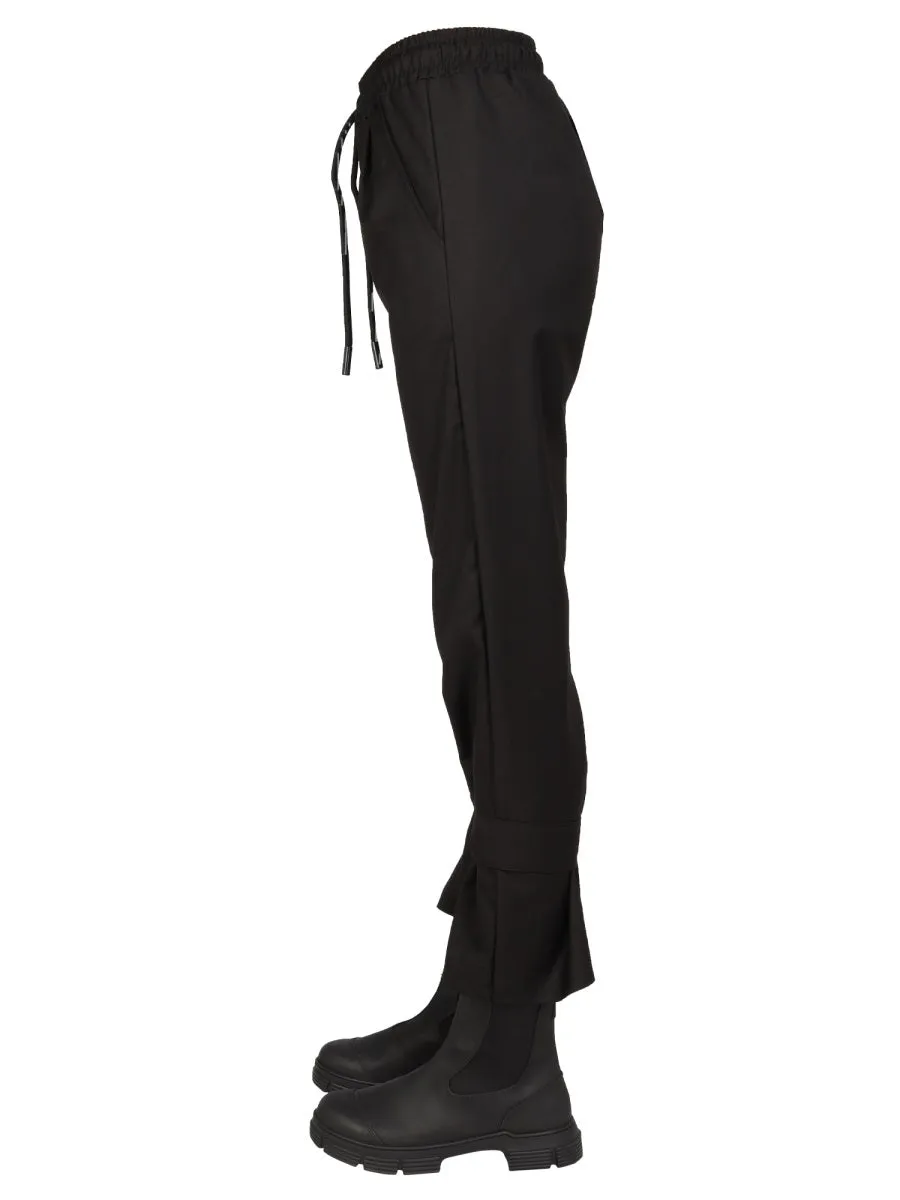 Disclaimer Logo Print Drawstring Pants