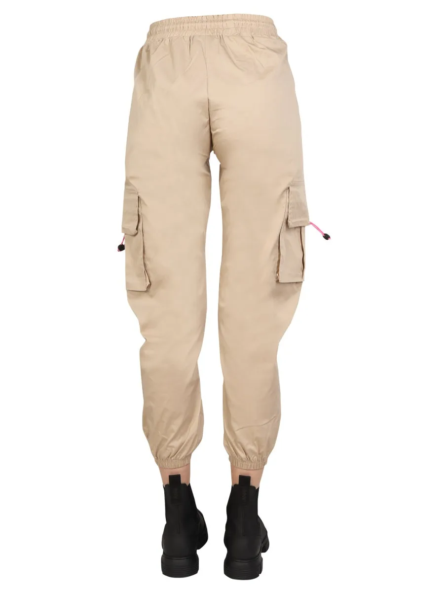 Disclaimer Logo Printed Cargo Pants