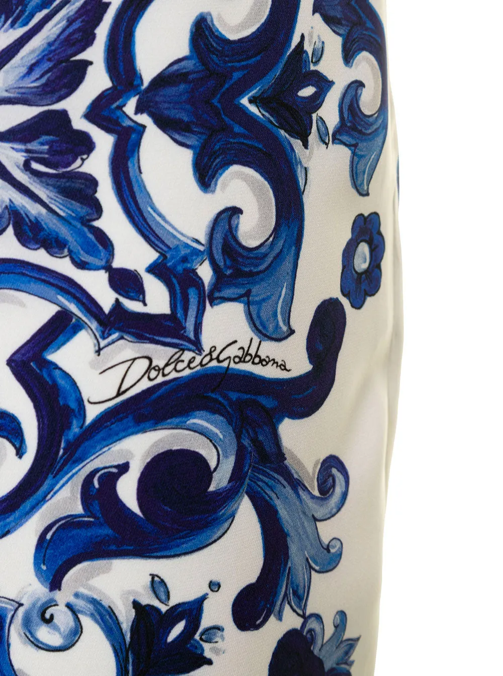 Dolce & Gabbana Majolica Printed Flared Pants