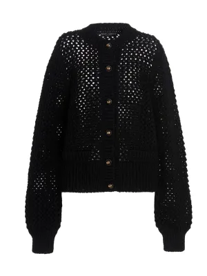 Dolce & Gabbana Open Knit Buttoned Cardigan