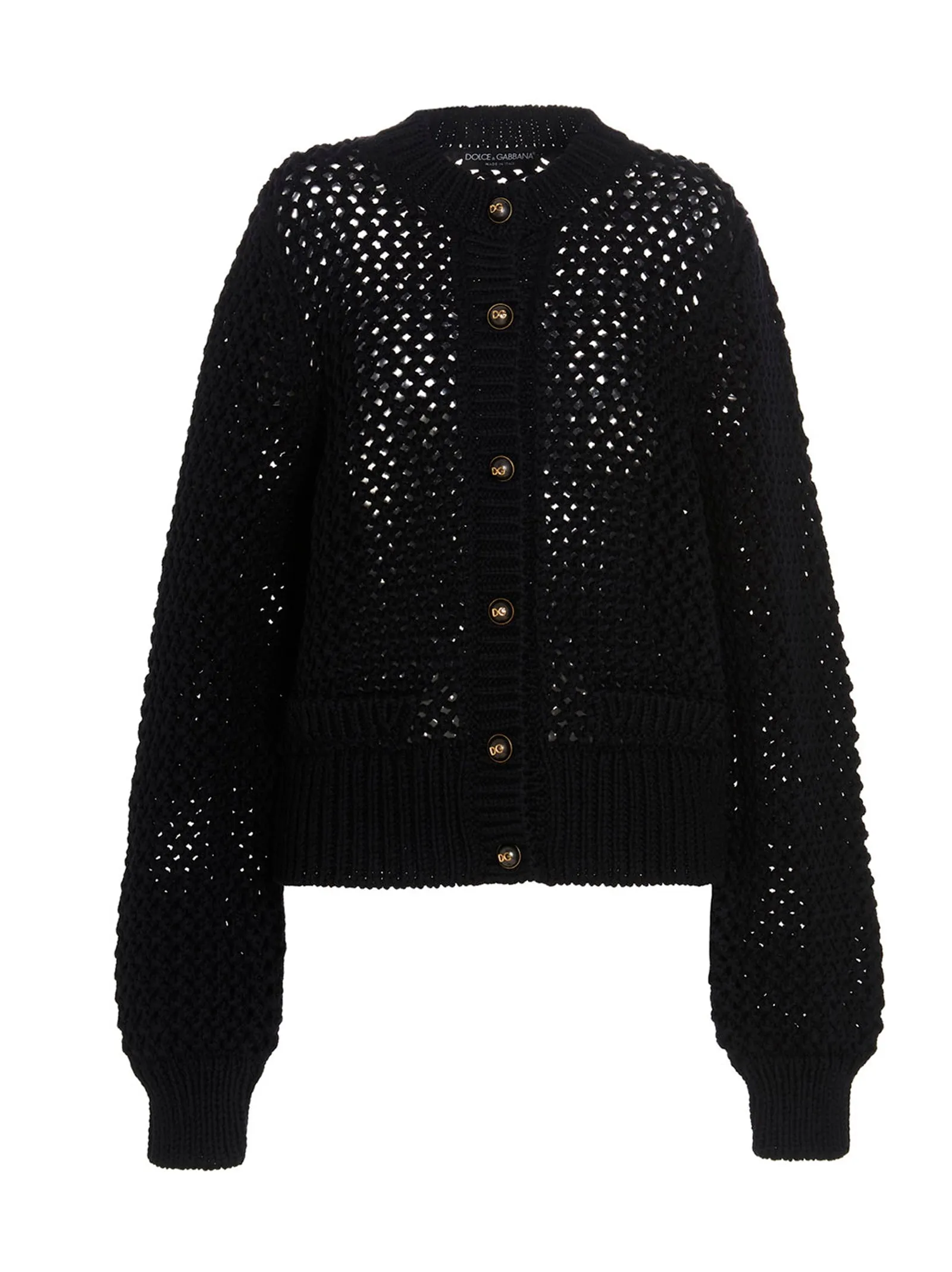 Dolce & Gabbana Open Knit Buttoned Cardigan