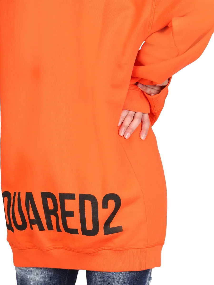 Dsquared2 Back Logo Print Oversized Sweater